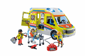 Playmobil - Playmobil Kaupunkitoimintaa - Ambulanssi valoilla ja äänillä *DEMO* - 71202